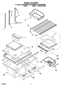 SHELF PARTS Diagram and Parts List for GR2FHMXPB02  Whirlpool Refrigerator