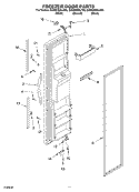 FREEZER DOOR Diagram and Parts List for GD2SHGXLT00  Whirlpool Refrigerator