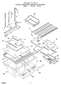 SHELF Diagram and Parts List for GT22DMXJT00  Whirlpool Refrigerator