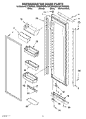 REFRIGERATOR DOOR PARTS Diagram and Parts List for GC5THEXNB03  Whirlpool Refrigerator