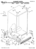 CABINET PARTS Diagram and Parts List for GC5THEXNS02  Whirlpool Refrigerator