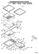 REFRIGERATOR SHELF PARTS Diagram and Parts List for GC5SHEXNB01  Whirlpool Refrigerator