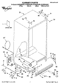 CABINET PARTS Diagram and Parts List for GC3PHEXNB02  Whirlpool Refrigerator