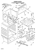 LINER Diagram and Parts List for ET8RHMXKQ02  Whirlpool Refrigerator