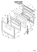 DOOR PARTS, OPTIONAL PARTS (NOT INCLUDED) Diagram and Parts List for TGS325MQ4  Estate Range