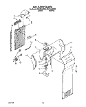 AIR FLOW Diagram and Parts List for ED27DQXAW03  Whirlpool Refrigerator