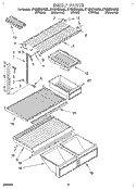 SHELF Diagram and Parts List for ET18NKYAN02  Whirlpool Refrigerator
