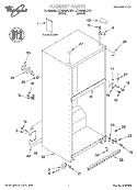 CABINET, LITERATURE Diagram and Parts List for ET18MMXJW01  Whirlpool Refrigerator