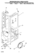 REFRIGERATOR LINER PARTS Diagram and Parts List for GD5SHAXNL03  Whirlpool Refrigerator