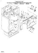 LINER Diagram and Parts List for ET22DKXAW03  Whirlpool Refrigerator