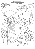 LINER Diagram and Parts List for ET20TKXDW00  Whirlpool Refrigerator