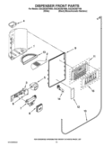DISPENSER FRONT PARTS Diagram and Parts List for  Whirlpool Refrigerator