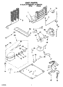 UNIT Diagram and Parts List for ET1NHMXKT01  Whirlpool Refrigerator