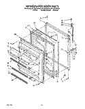 REFRIGERATOR DOOR, LIT/OPTIONAL Diagram and Parts List for ET18ZKXZN00  Whirlpool Refrigerator