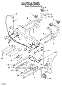 MANIFOLD PARTS Diagram and Parts List for TGS325MT0  Estate Range