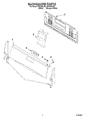 BACKGUARD Diagram and Parts List for TGP325LQ0  Estate Range