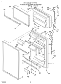 DOOR Diagram and Parts List for ET18GKXEN00  Whirlpool Refrigerator