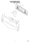 BACKGUARD PARTS Diagram and Parts List for TGP325LW1  Estate Range