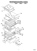 REFRIGERATOR SHELF Diagram and Parts List for GD2LHGXLB00  Whirlpool Refrigerator