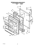 REFRIGERATOR DOOR Diagram and Parts List for ET22PKXZN00  Whirlpool Refrigerator