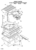 SHELF PARTS, OPTIONAL PARTS Diagram and Parts List for ET8MHKXMQ03  Whirlpool Refrigerator