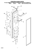 FREEZER DOOR PARTS Diagram and Parts List for GS5SHGXLT01  Whirlpool Refrigerator