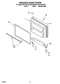 FREEZER DOOR PARTS, OPTIONAL PARTS Diagram and Parts List for GR2FHMXPB03  Whirlpool Refrigerator