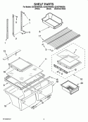 SHELF PARTS Diagram and Parts List for G2IXEFMWQ00  Whirlpool Refrigerator