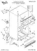 CABINET Diagram and Parts List for ET20ZKXBW00  Whirlpool Refrigerator
