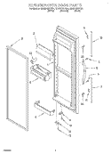 REFRIGERATOR DOOR Diagram and Parts List for GD25DQXFB01  Whirlpool Refrigerator