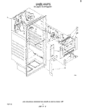 LINER Diagram and Parts List for ET18TKXMWR1  Whirlpool Refrigerator