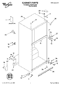 CABINET, LITERATURE Diagram and Parts List for GT2SHKXLS00  Whirlpool Refrigerator