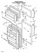 DOOR PARTS Diagram and Parts List for ET4WSMYKQ04  Whirlpool Refrigerator