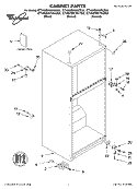 CABINET, LITERATURE Diagram and Parts List for ET4WSKYKQ02  Whirlpool Refrigerator
