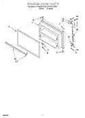 FREEZER DOOR, LIT/OPTIONAL Diagram and Parts List for ET19PKXEW01  Whirlpool Refrigerator