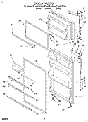 DOOR Diagram and Parts List for ET18NKXDG02  Whirlpool Refrigerator