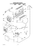 ICEMAKER Diagram and Parts List for GD5LHGXKB00  Whirlpool Refrigerator