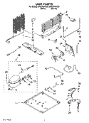 UNIT PARTS Diagram and Parts List for ET8LFKXKT07  Whirlpool Refrigerator