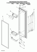 REFRIGERATOR DOOR PARTS Diagram and Parts List for GD5DHAXVB02  Whirlpool Refrigerator