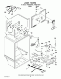 LINER PARTS Diagram and Parts List for ET8FTEXVQ03  Whirlpool Refrigerator