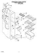 FREEZER LINER Diagram and Parts List for GD2SHKXKQ01  Whirlpool Refrigerator