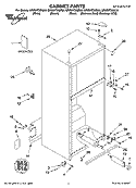 CABINET PARTS Diagram and Parts List for GR2SHTXMB00  Whirlpool Refrigerator