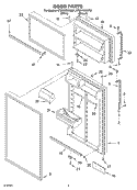 DOOR Diagram and Parts List for ET8RHMXKQ01  Whirlpool Refrigerator