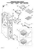 FREEZER LINER PARTS Diagram and Parts List for GC5THEXNB03  Whirlpool Refrigerator
