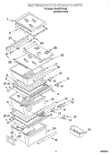 REFRIGERATOR SHELF Diagram and Parts List for GD25SFXHS03  Whirlpool Refrigerator