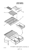 SHELF Diagram and Parts List for ET18NKXWN01  Whirlpool Refrigerator