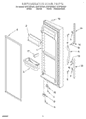 REFRIGERATOR DOOR Diagram and Parts List for GD27DIXHT01  Whirlpool Refrigerator