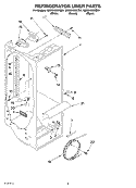 REFRIGERATOR LINER Diagram and Parts List for GD2SHGXKB01  Whirlpool Refrigerator