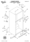 CABINET, LITERATURE Diagram and Parts List for ET9FTKXKT02  Whirlpool Refrigerator
