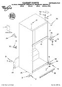 CABINET, LITERATURE Diagram and Parts List for GR9SHMXLT01  Whirlpool Refrigerator